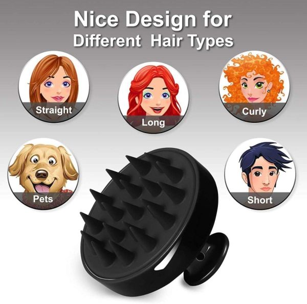 Hair Scrubber With Soft  Bristles For All Type Of Hairs ( Random Color )