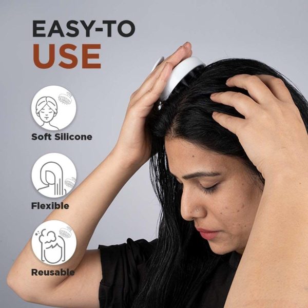 Hair Scrubber With Soft  Bristles For All Type Of Hairs ( Random Color )