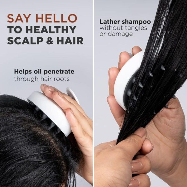 Hair Scrubber With Soft  Bristles For All Type Of Hairs ( Random Color )