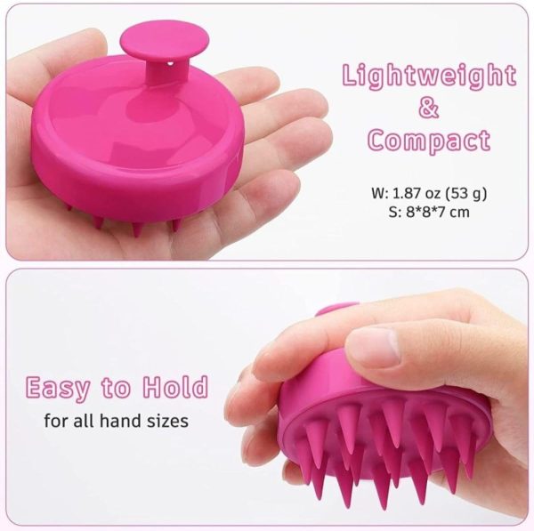 Hair Scrubber With Soft  Bristles For All Type Of Hairs ( Random Color )