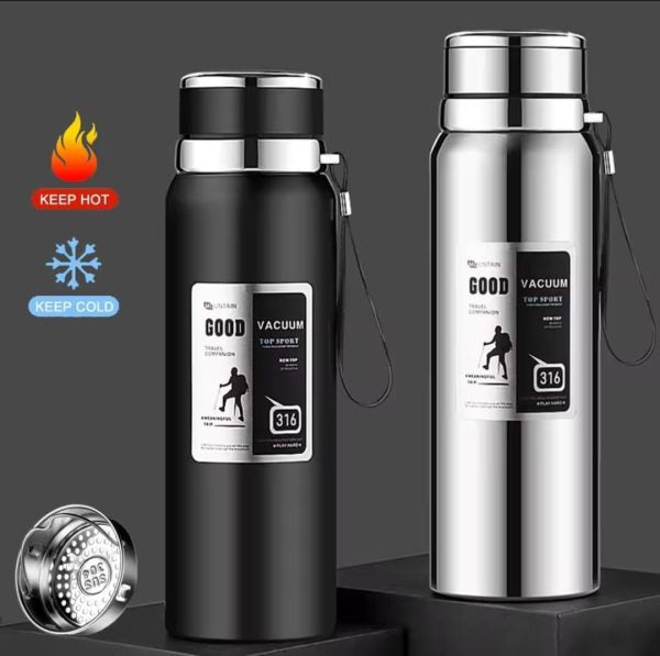 Large Capacity Stainless Steel Thermos Bottle – Hot & Cold Vacuum Flask Water Bottle 100 ml (random Color)