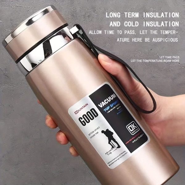 Large Capacity Stainless Steel Thermos Bottle – Hot & Cold Vacuum Flask Water Bottle 100 ml (random Color)
