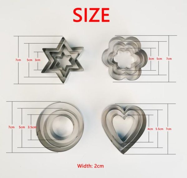 12-piece Stainless Steel Cookie Cutter Set – Diy Baking Molds In Star, Heart & Various Shapes – Multi-purpose Kitchen Tools For Cookies, Cakes, Fried Eggs & More