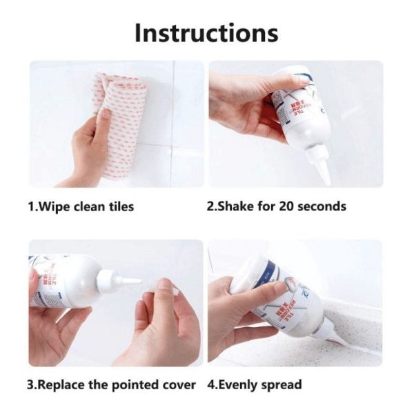 Tile Reform Glue Tiles Gap Filler Agent | Waterproof Grout Sealant Adhesive Adhesive (280ml)