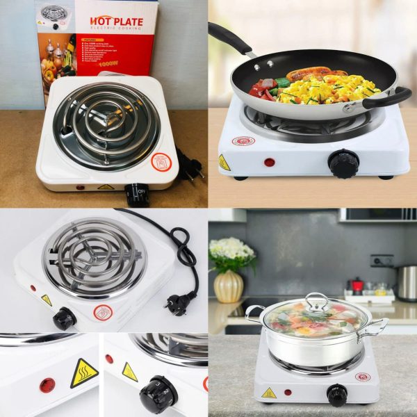 Electric Stove For Cooking – Hot Plate Heat Up In Just 2 Mins – Easy To Clean -metal Body (Random Color )