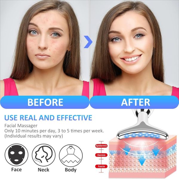 Massager Intense Pulsed Light Wrinkles Reducing Instrument – Anti Ageing & Reduces Puffiness | Face Massager For Fine Line & Wrinkles – Random Color