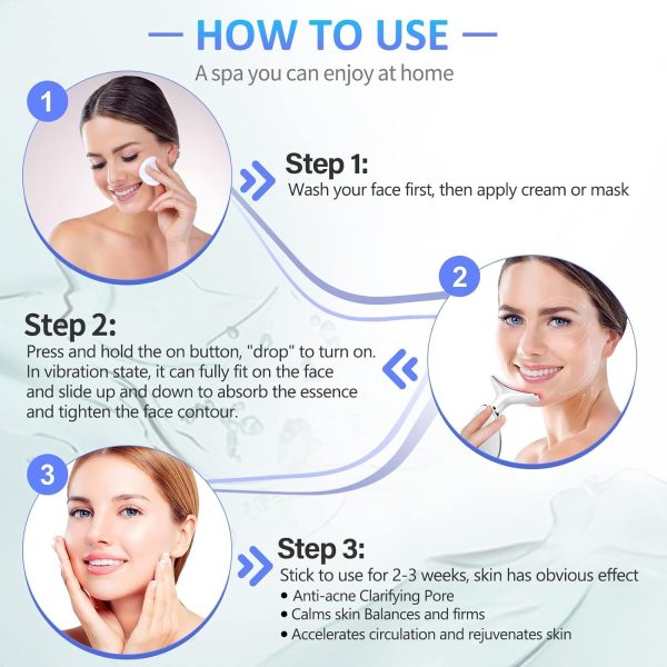 Massager Intense Pulsed Light Wrinkles Reducing Instrument – Anti Ageing & Reduces Puffiness | Face Massager For Fine Line & Wrinkles – Random Color