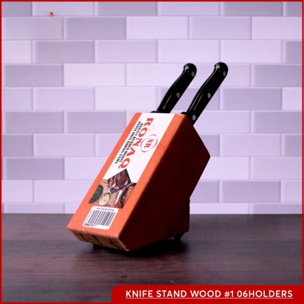 Knife Stand Wood Organize And Display Your Knives With Style | Wooden Knife Holder Block Stand Organizer For Kitchen Knife Storage Rack Durable Wood Design
