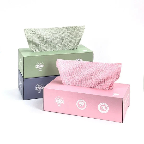 Microfiber Cleaning Cloths – 10-piece Reusable Tissue Box For Dusting, Polishing & Household Cleaning – Micro Fiber Tissues – Cleaning Cloth