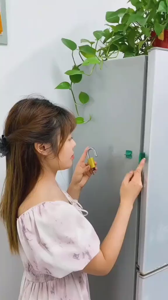 Child Safety Refrigerator Lock, Refrigerator Door Lock, Self Adhesive Freezer Door, Refrigerator Door, Double Safety Button, Home Safe Design, Child Proof Refrigerator Door Lock Multi Color ( Random Color )