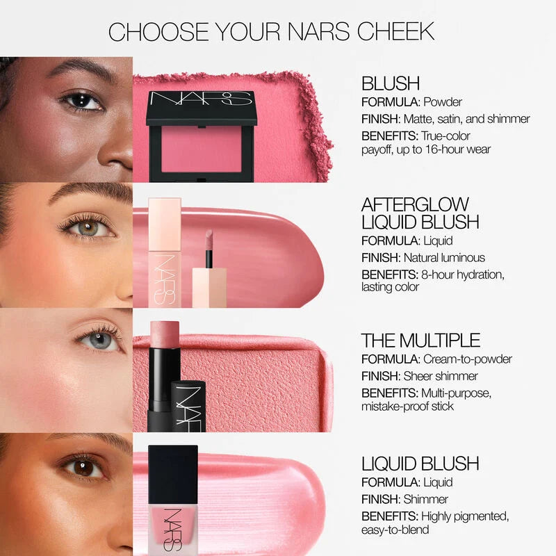 NARS Afterglow Liquid Blush 7ml Buildable Hydrating Blush with Sodium Hyaluronate and Vegan Protein