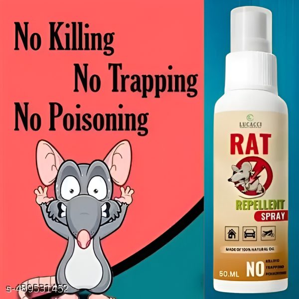 Rat Repellent Spray 50ml – Natural, Safe & Non-toxic Rodent Deterrent For Home, Kitchen, Car, And Storage Areas