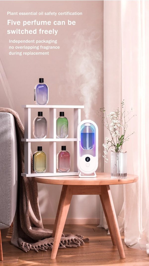 Rechargeable 5-mode Aromatic Diffuser – Timed Essential Oil Air Freshener For Bedroom, Living Room & Bathroom 50ml