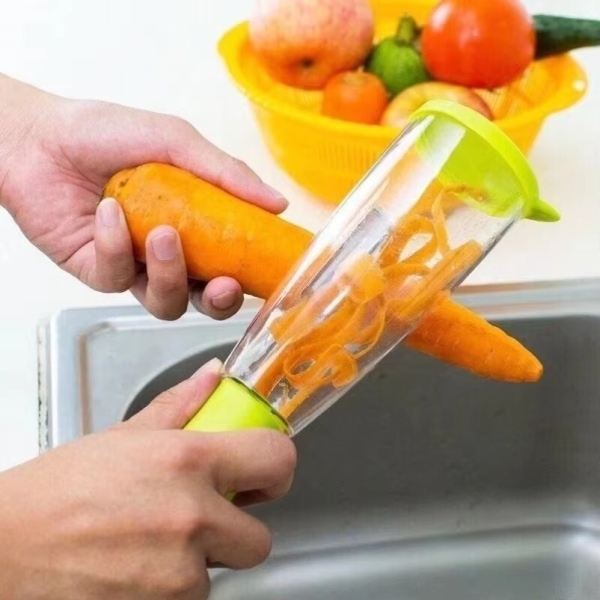 Stainless Steel Multifunctional Vegetable Fruit Peeler With Storage Box –  carrot Peeler Stainless – Veggie Peeler Kitchen Gadgets – Potatoes Cucumber Vegetables Carrot Peeler ( Random Color )