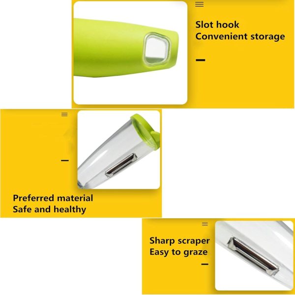 Stainless Steel Multifunctional Vegetable Fruit Peeler With Storage Box –  carrot Peeler Stainless – Veggie Peeler Kitchen Gadgets – Potatoes Cucumber Vegetables Carrot Peeler ( Random Color )