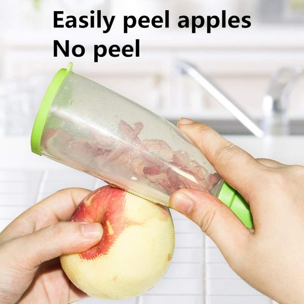 Stainless Steel Multifunctional Vegetable Fruit Peeler With Storage Box –  carrot Peeler Stainless – Veggie Peeler Kitchen Gadgets – Potatoes Cucumber Vegetables Carrot Peeler ( Random Color )