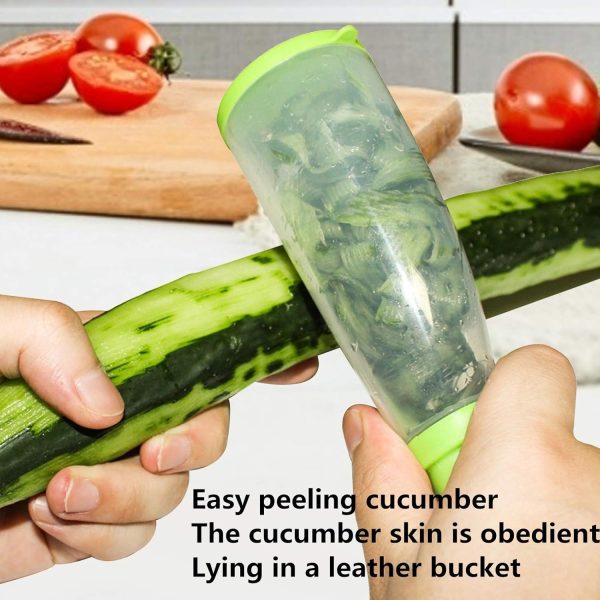 Stainless Steel Multifunctional Vegetable Fruit Peeler With Storage Box –  carrot Peeler Stainless – Veggie Peeler Kitchen Gadgets – Potatoes Cucumber Vegetables Carrot Peeler ( Random Color )